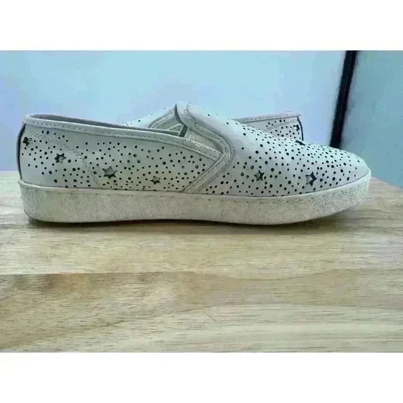 Coach Chalk Celestial Star Leather Slip-on‎ Sneakers Women's Size 11B - Picture 4 of 11